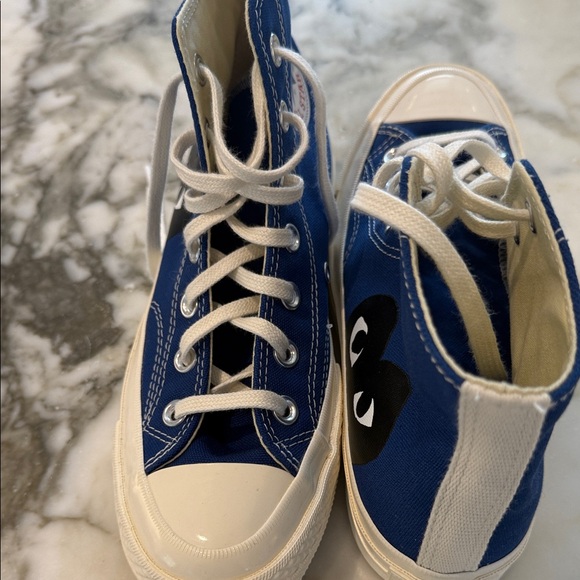 Comme des Garcons Shoes - NWOT Comme des Garcons Blue and White High-Top Sneakers - Chuck Taylor